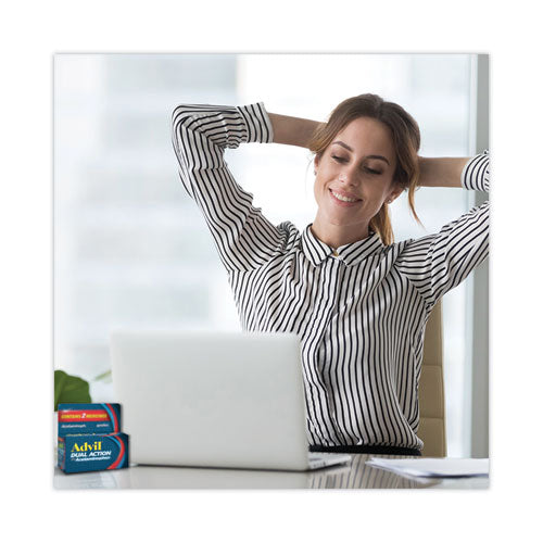 Image of Advil® Dual Action with Acetaminophen and Ibuprofen Caplets, 50 Packets of 2 Caplets