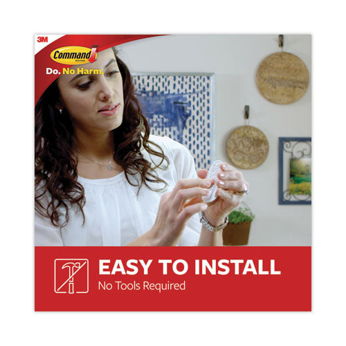 Image of Command Designer Hooks, Medium, Plastic, White, 3 lb Capacity, 13 Hooks and 16 Strips/Pack
