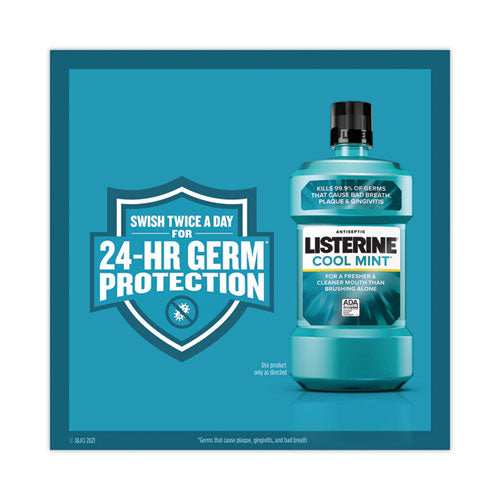 Image of Johnson & Johnson® Listerine Cool Mint Mouthwash, 1 L Bottle