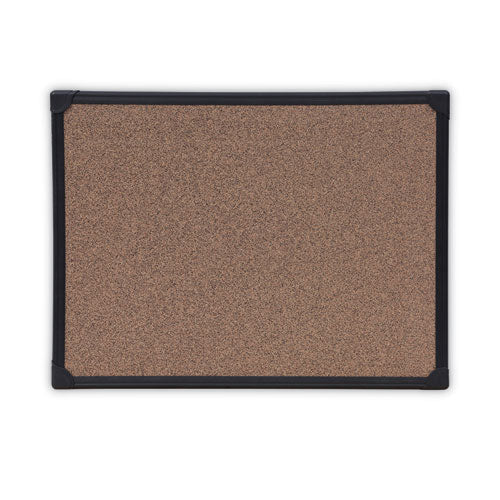 Image of Universal® Tech Cork Board, 24" x 18", Brown Surface, Black Aluminum Frame