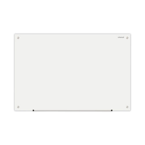 Image of Universal® Frameless Glass Marker Board, 36" x 24", White Surface