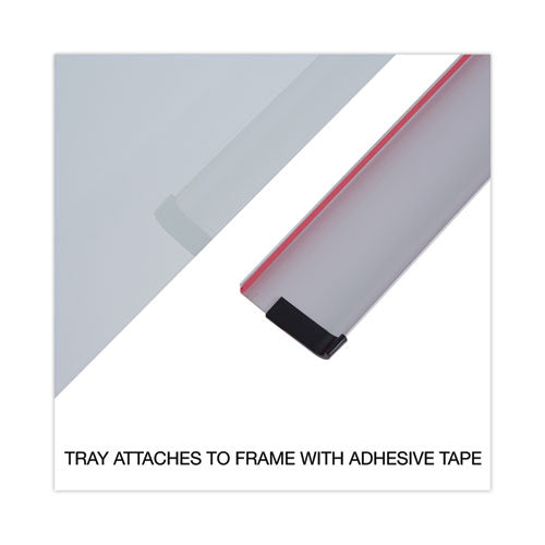Image of Universal® Frameless Glass Marker Board, 36" x 24", White Surface