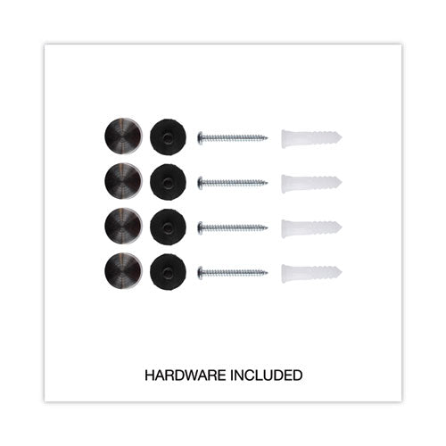 Image of Universal® Frameless Glass Marker Board, 48" x 36", White Surface