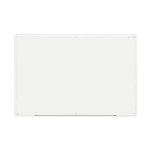 Image of Universal® Frameless Glass Marker Board, 72" x 48", White Surface