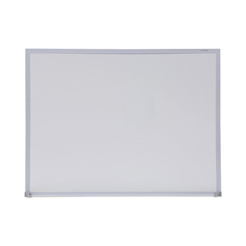 Image of Universal® Melamine Dry Erase Board with Aluminum Frame, 24" x 18", White Surface, Anodized Aluminum Frame