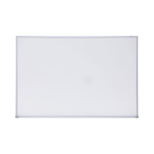 Image of Universal® Melamine Dry Erase Board with Aluminum Frame, 36" x 24", White Surface, Anodized Aluminum Frame