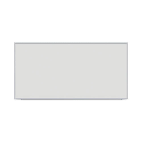 Image of Universal® Deluxe Melamine Dry Erase Board, 96" x 48", White Surface, Anodized Aluminum Frame