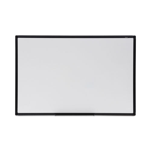 Image of Universal® Design Series Deluxe Dry Erase Board, 36" x 24", White Surface, Black Anodized Aluminum Frame
