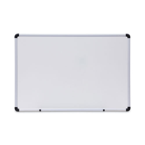 Image of Universal® Modern Melamine Dry Erase Board with Aluminum Frame, 36" x 24", White Surface, Satin Aluminum Frame