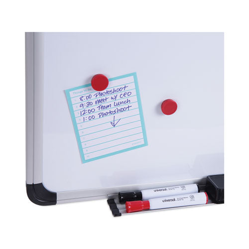 Image of Universal® Magnetic Steel Dry Erase Marker Board, 24" x 18", White Surface, Satin Aluminum Frame