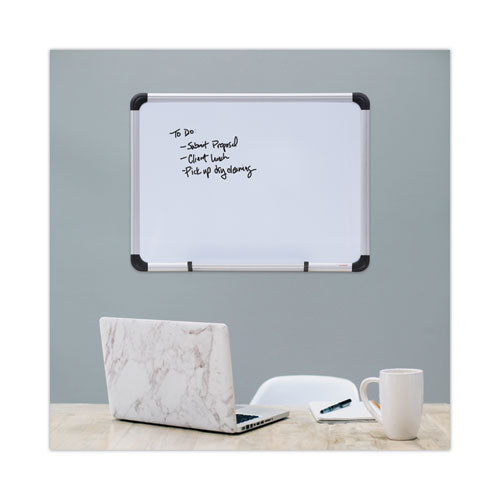 Image of Universal® Magnetic Steel Dry Erase Marker Board, 24" x 18", White Surface, Satin Aluminum Frame