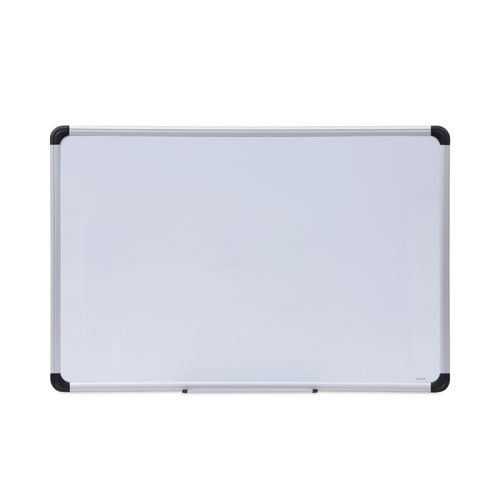 Image of Universal® Magnetic Steel Dry Erase Marker Board, 36" x 24", White Surface, Satin Aluminum Frame