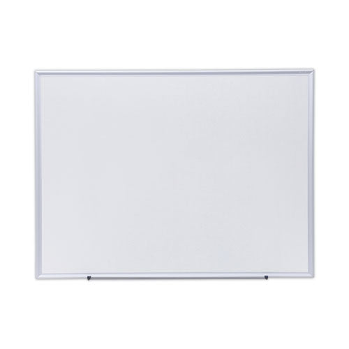 Image of Universal® Deluxe Melamine Dry Erase Board, 48" x 36", White Surface, Satin Aluminum Frame