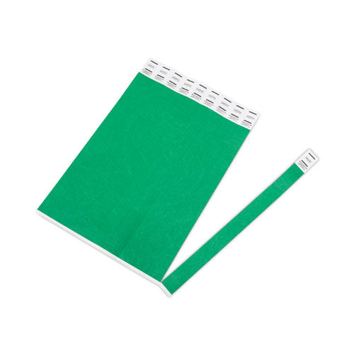 Image of Advantus Crowd Management Wristbands, Sequentially Numbered, 9.75" x 0.75", Green, 500/Pack
