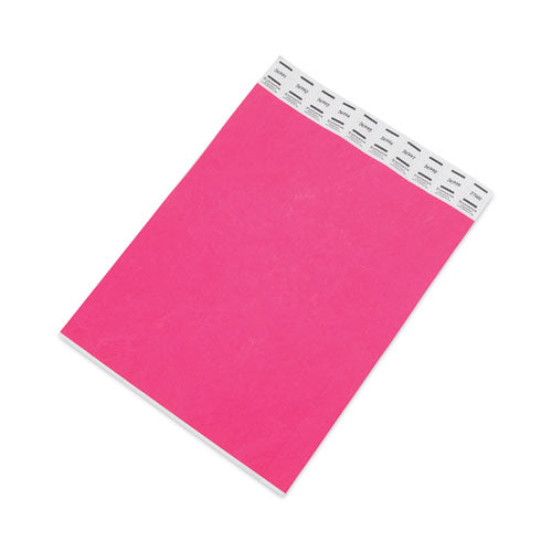 Image of Advantus Crowd Management Wristbands, Sequentially Numbered, 9.75" x 0.75", Neon Pink, 500/Pack