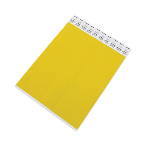 Image of Advantus Crowd Management Wristbands, Sequentially Numbered, 9.75" x 0.75", Neon Yellow,500/Pack