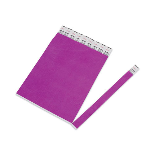 Image of Advantus Crowd Management Wristbands, Sequentially Numbered, 9.75" x 0.75", Purple, 100/Pack