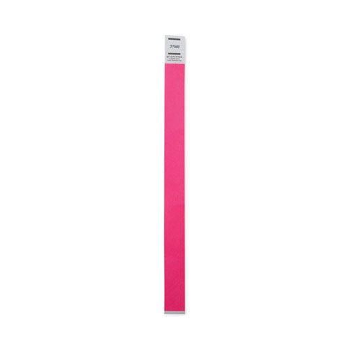 Image of Advantus Crowd Management Wristbands, Sequentially Numbered, 9.75" x 0.75", Neon Pink, 500/Pack
