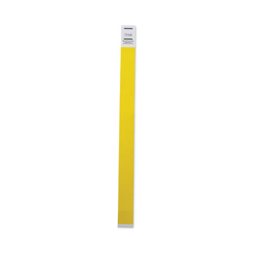 Image of Advantus Crowd Management Wristbands, Sequentially Numbered, 10" x 0.75", Yellow, 100/Pack