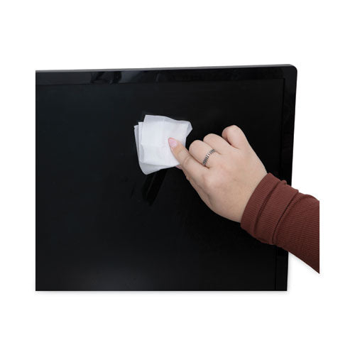 Image of Read Right® OneStep CRT Screen Cleaning Pads, Cloth, 5 x 5, Unscented, White, 100/Box