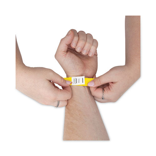 Image of Advantus Crowd Management Wristbands, Sequentially Numbered, 9.75" x 0.75", Neon Yellow,500/Pack