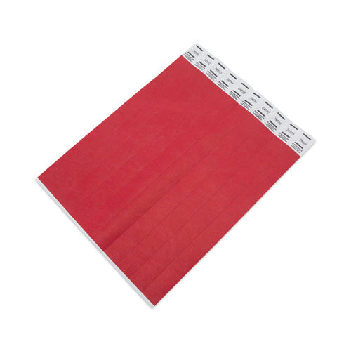 Image of Advantus Crowd Management Wristbands, Sequentially Numbered, 9.75" x 0.75", Red, 500/Pack