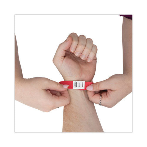 Image of Advantus Crowd Management Wristbands, Sequentially Numbered, 9.75" x 0.75", Red, 500/Pack