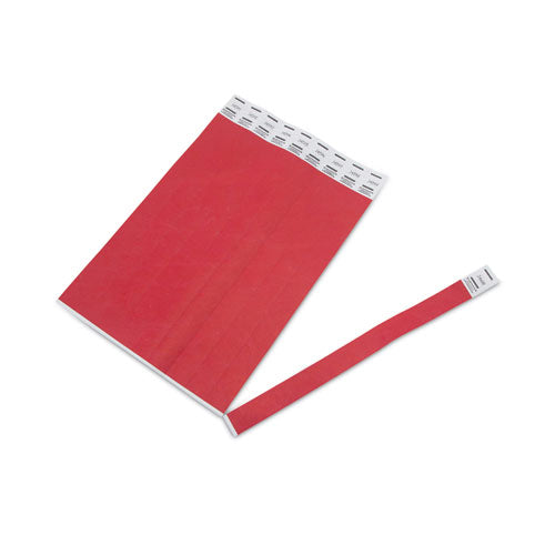 Image of Advantus Crowd Management Wristbands, Sequentially Numbered, 9.75" x 0.75", Red, 500/Pack