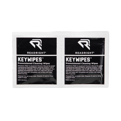 Image of Read Right® KeyWipes Keyboard Wet Wipes, 6.88 x 5, Unscented, 18/Box