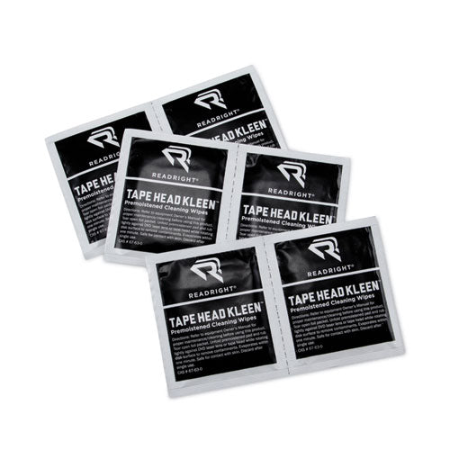 Image of Read Right® Tape Head Kleen Pad, Individually Sealed Pads, 5 X 5, 80/box