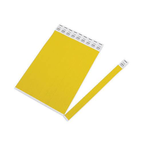 Image of Advantus Crowd Management Wristbands, Sequentially Numbered, 9.75" x 0.75", Neon Yellow,500/Pack