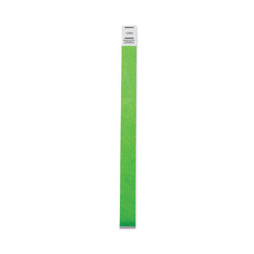 Image of Advantus Crowd Management Wristbands, Sequentially Numbered, 9.75" x 0.75", Neon Green, 500/Pack