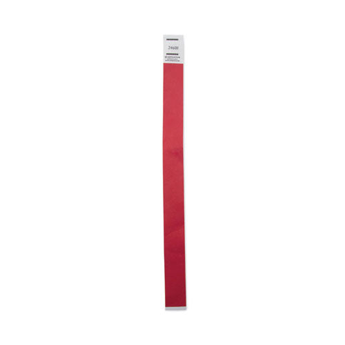 Image of Advantus Crowd Management Wristbands, Sequentially Numbered, 9.75" x 0.75", Red, 500/Pack