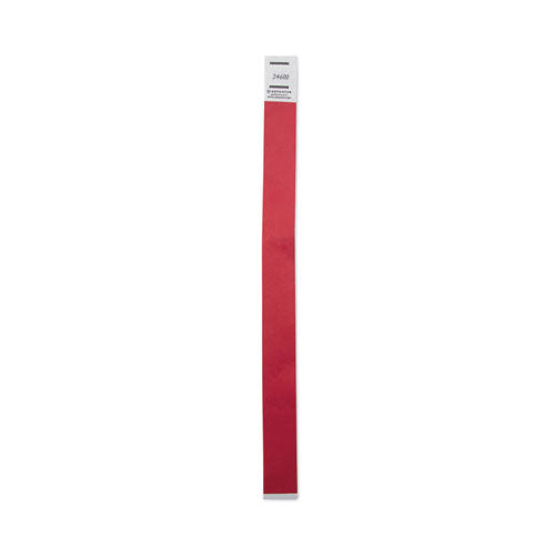 Image of Advantus Crowd Management Wristbands, Sequentially Numbered, 10" x 0.75", Red, 100/Pack