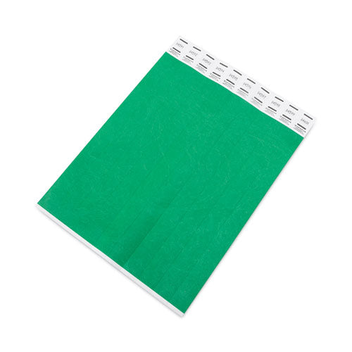 Image of Advantus Crowd Management Wristbands, Sequentially Numbered, 9.75" x 0.75", Green, 500/Pack