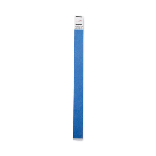 Image of Advantus Crowd Management Wristbands, Sequentially Numbered, 10" x 0.75", Blue, 100/Pack