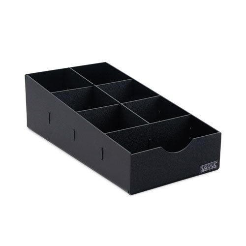 Image of Vertiflex® Commercial Grade Condiment Caddy, 7 Compartments, 8.75 x 16 x 5.25, Black