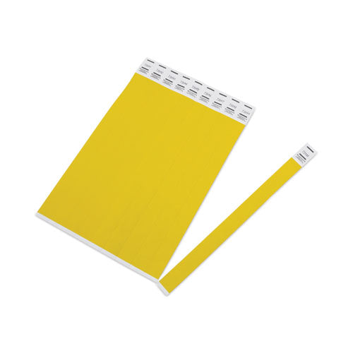 Image of Advantus Crowd Management Wristbands, Sequentially Numbered, 10" x 0.75", Yellow, 100/Pack