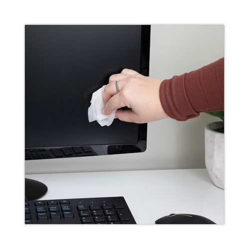 Image of Read Right® OneStep CRT Screen Cleaner Wet Wipes, Cloth, 5.25 x 5.75, Unscented, 75/Tub