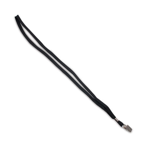 Image of Advantus Deluxe Safety Lanyards, Metal Clip Fastener, 36" Long, Black, 24/Box