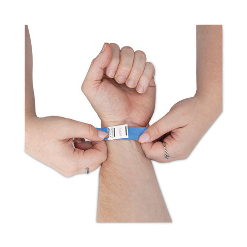 Image of Advantus Crowd Management Wristbands, Sequentially Numbered, 10" x 0.75", Blue, 100/Pack