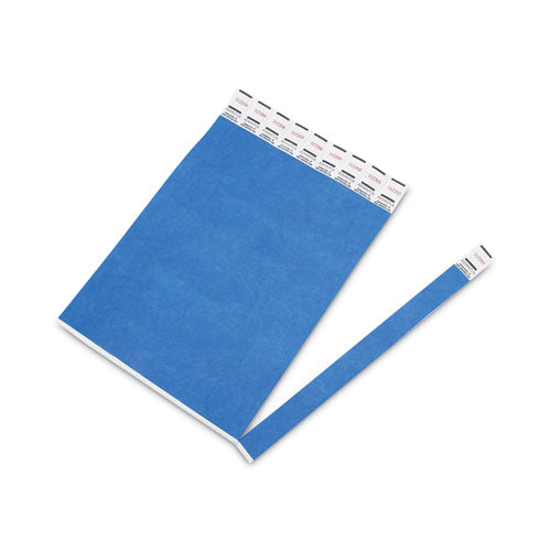 Image of Advantus Crowd Management Wristbands, Sequentially Numbered, 10" x 0.75", Blue, 100/Pack