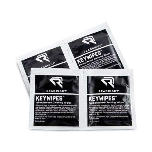 Image of Read Right® KeyWipes Keyboard Wet Wipes, 6.88 x 5, Unscented, 18/Box