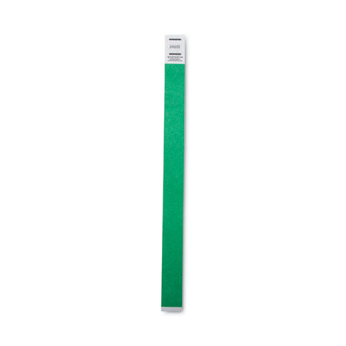 Image of Advantus Crowd Management Wristbands, Sequentially Numbered, 10" x 0.75", Green, 100/Pack