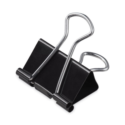Image of Universal® Binder Clips, Mini, Black/Silver, 12/Box