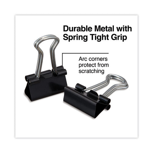 Image of Universal® Binder Clips, Mini, Black/Silver, 12/Box