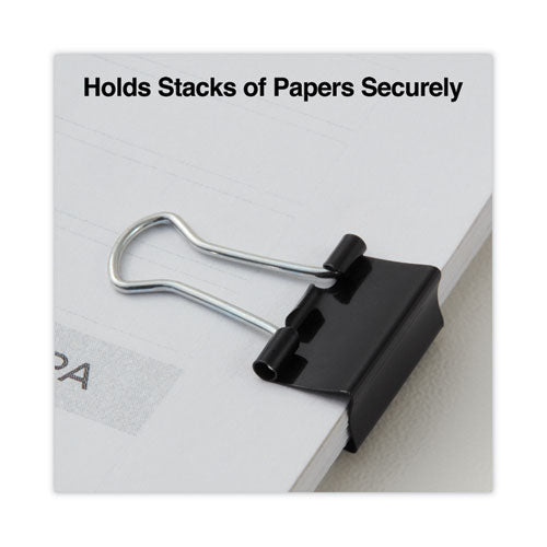 Image of Universal® Binder Clips, Mini, Black/Silver, 12/Box