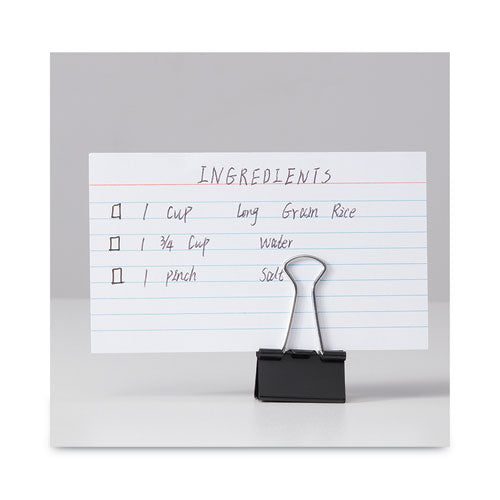 Image of Universal® Binder Clips, Mini, Black/Silver, 12/Box