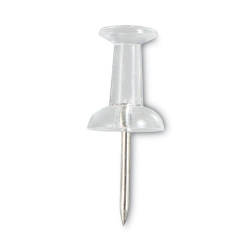 Image of Universal® Clear Push Pins, Plastic, Clear, 0.38", 400/Pack