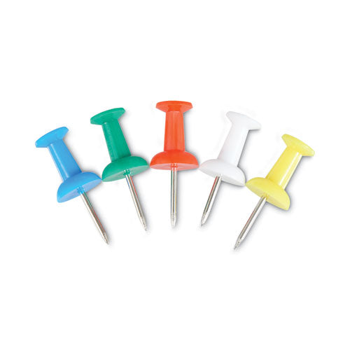 Image of Universal® Colored Push Pins, Plastic, Assorted, 0.38", 400/Pack